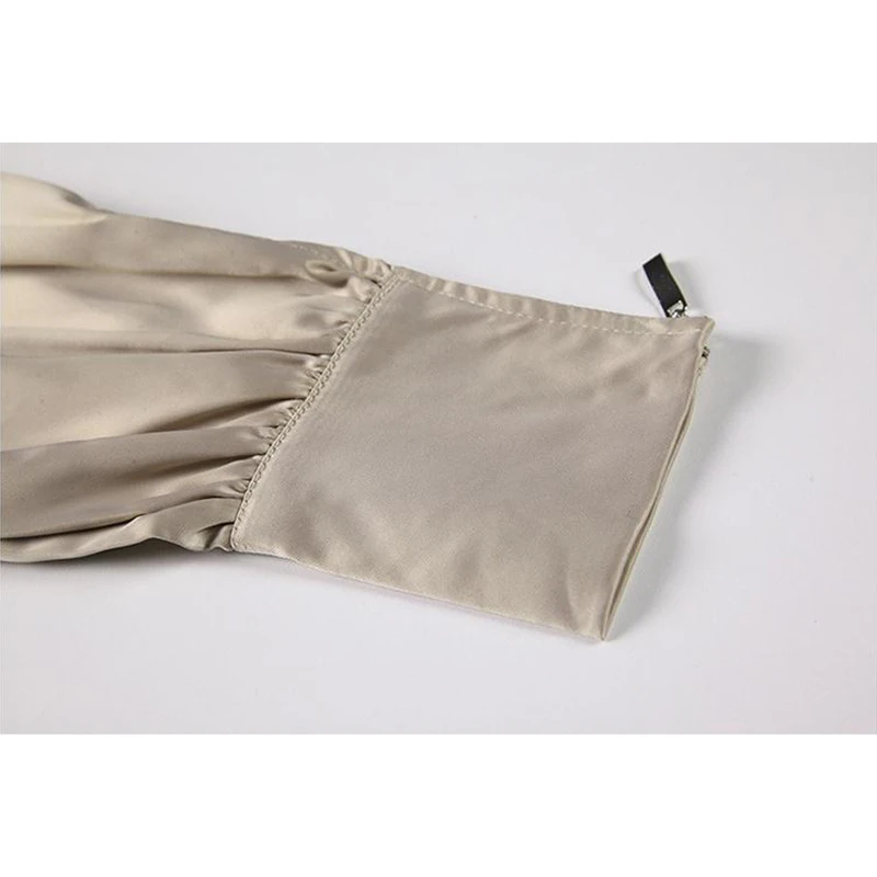 Атласная Винтаж вечерние Клубные Блузы кроп Для женщин сексуальные рубашки