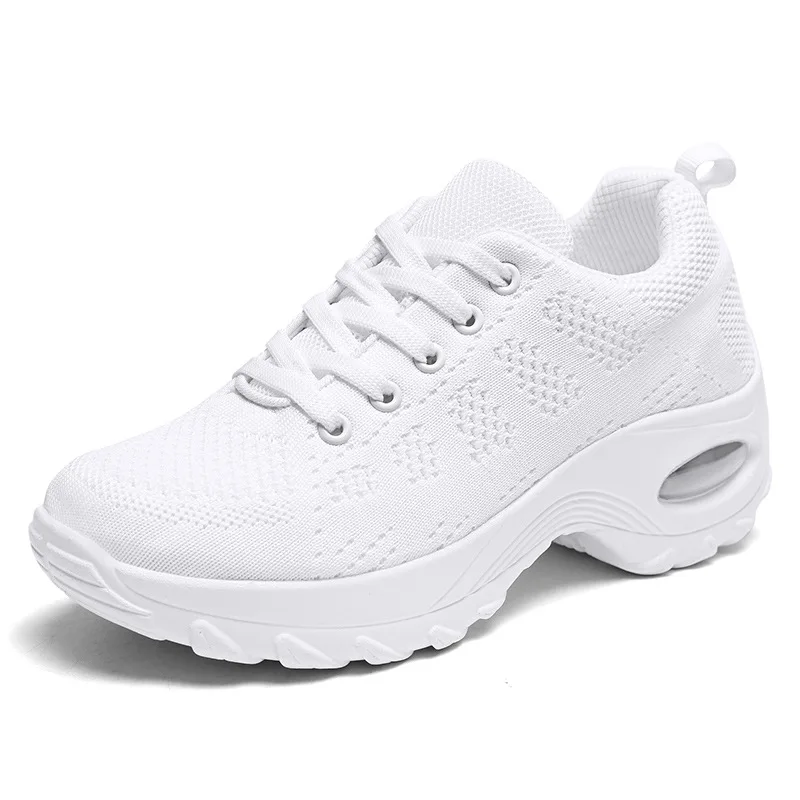 

New Women Casual Shoes Fashion Breathable Walking Mesh Lace Up Flat Shoes Sneakers Women 2021 Tenis Feminino Black