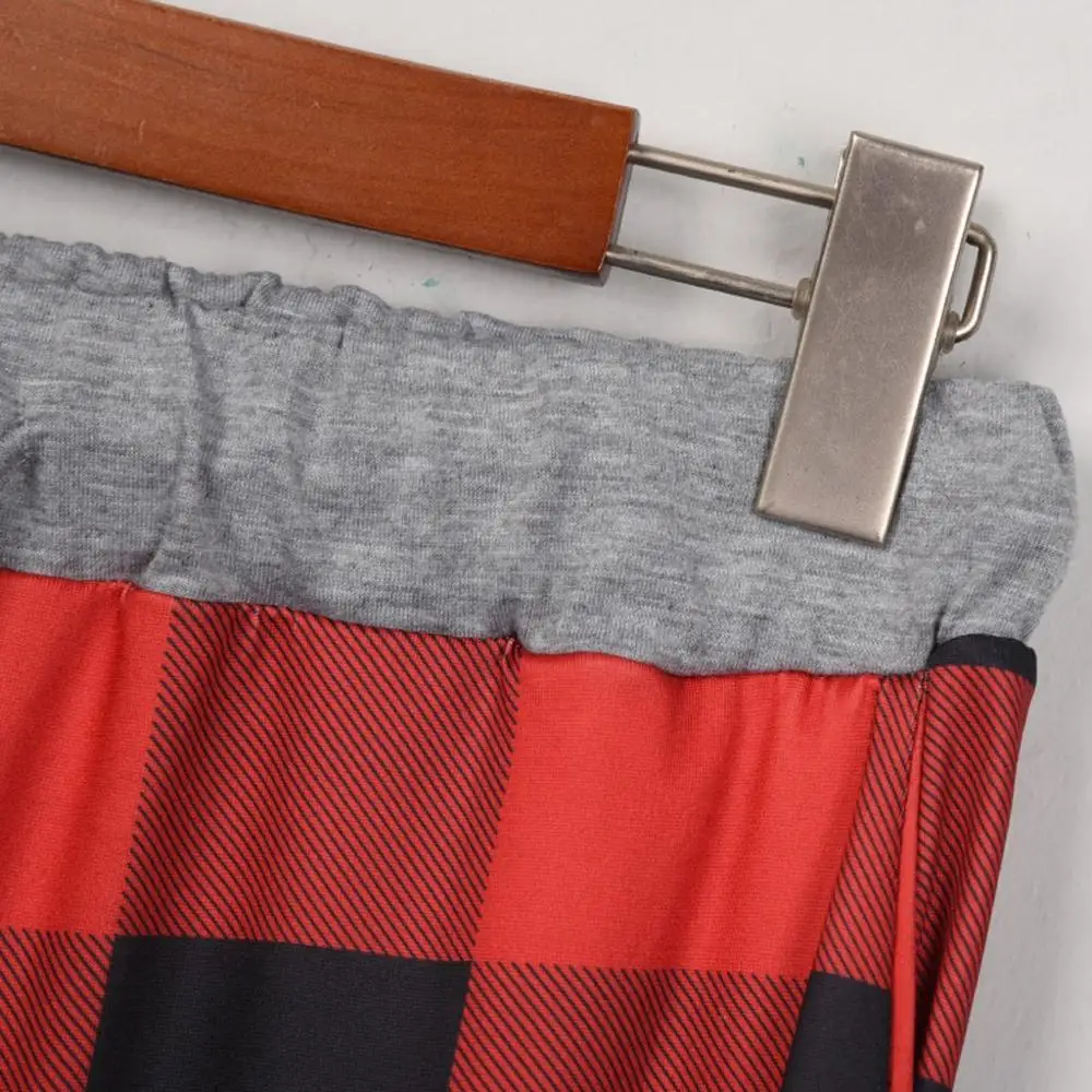 Женские модные спортивные брюки в клетку со средней талией и принтом удобные