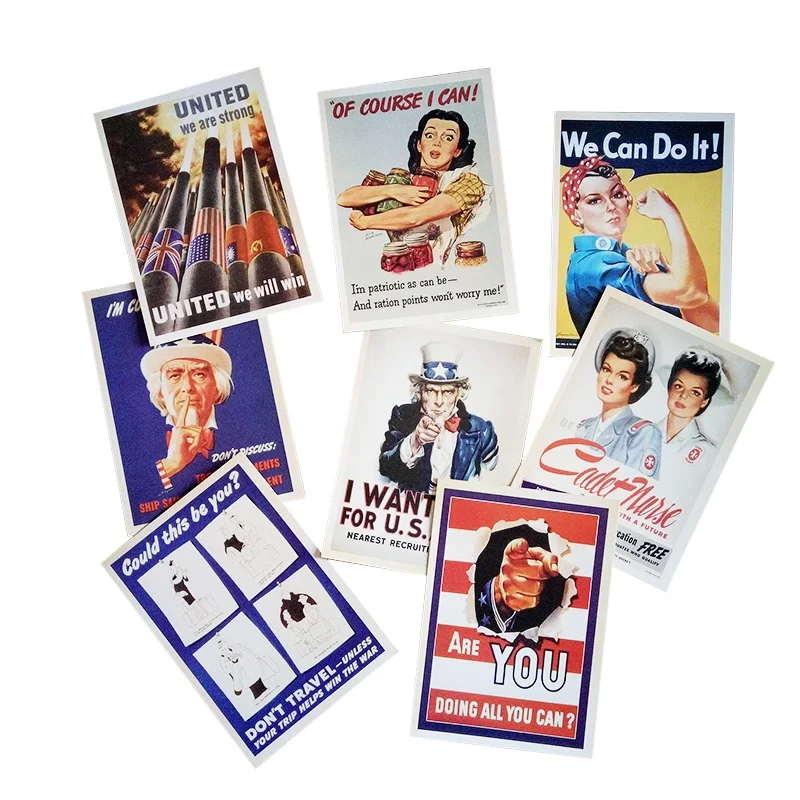 6 упаковок/партия Винтаж Стиль WW2 военной тематики открытки Книги по истории