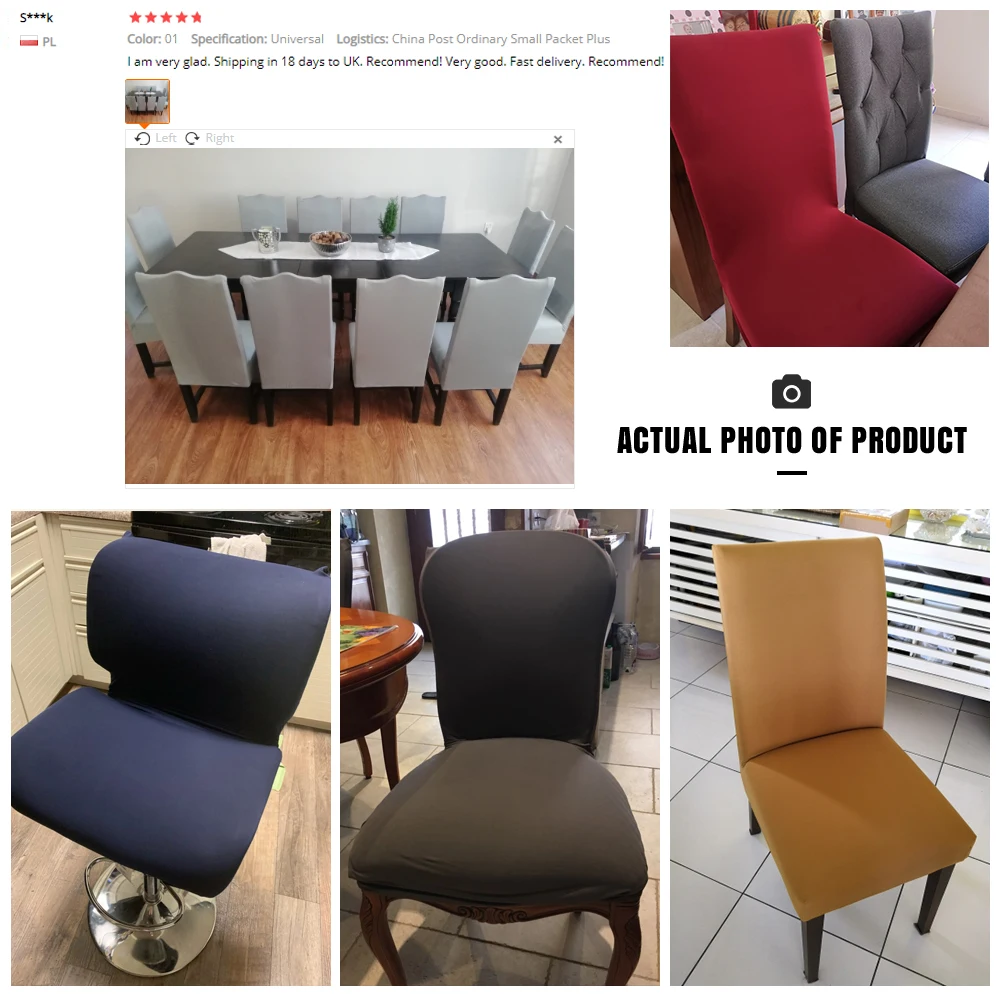 1/2/4/6 шт. эластичные чехлы на кресла для обеденного стула съемные Нескользящие