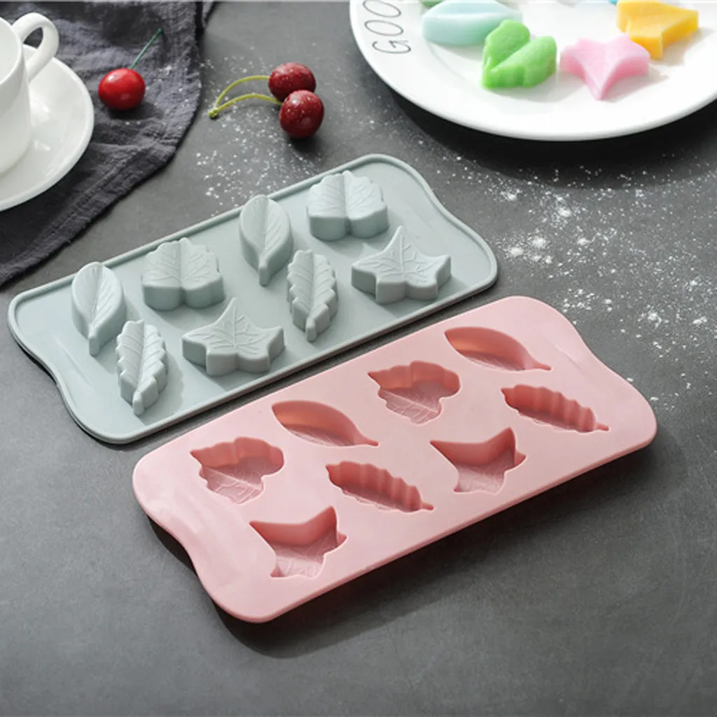 Силиконовые формы форма листьев для рукоделия 3d выпечки шоколада мыла торта