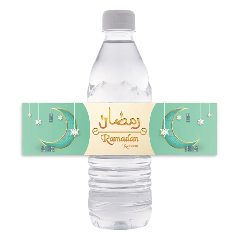 

30pcs Eid Mubarak Party Decor Water Bottle Stickes Labels Long Seal Sticker Gift Bag Stickers DIY Decorating Supplies