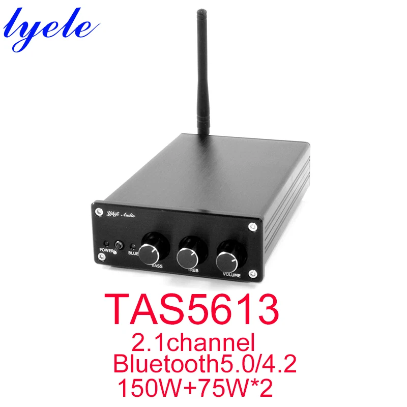 

TAS5613 amplifier 2.1channel Bluetooth 4.2/ 5.0 150W+75W*2 DAC decoding class D digital power amplifier TL072/NE5532