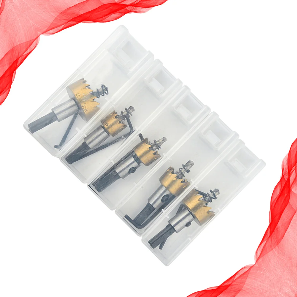 

5Pcs High Steel Perforated Electric Drill Bit Stainless Steel Reamer Metal Sheet Hole Opener Golden