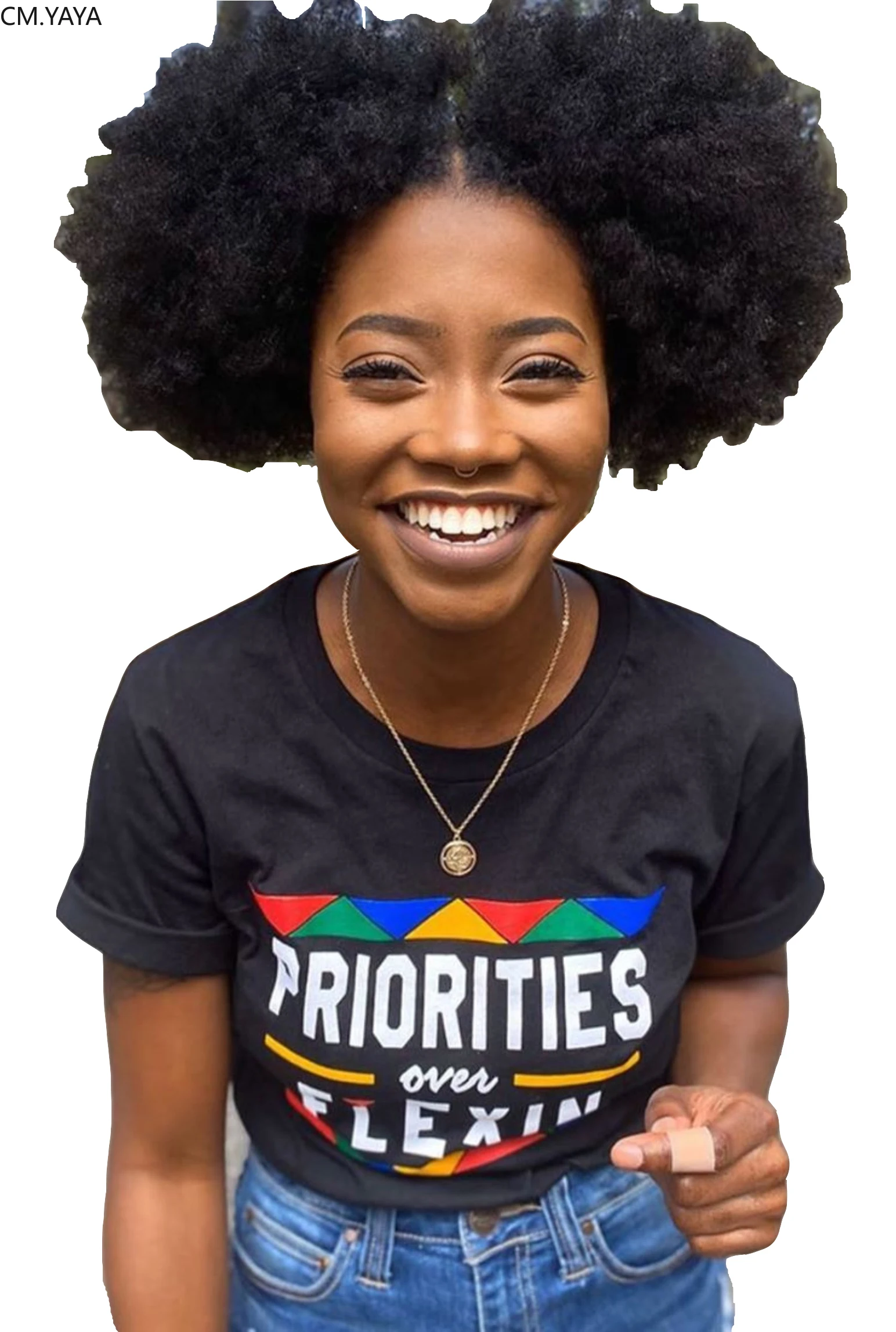 Женская футболка с короткими рукавами круглым вырезом принтом букв модная