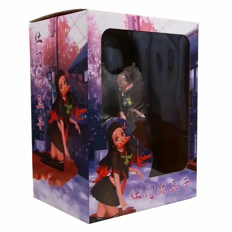 

NEW Demon Killer Kimetsu no Yaiba Nezuko Kamado School Uniform Sexy Girl PVC Action Figures Anime Figure Model Toy Doll Gift