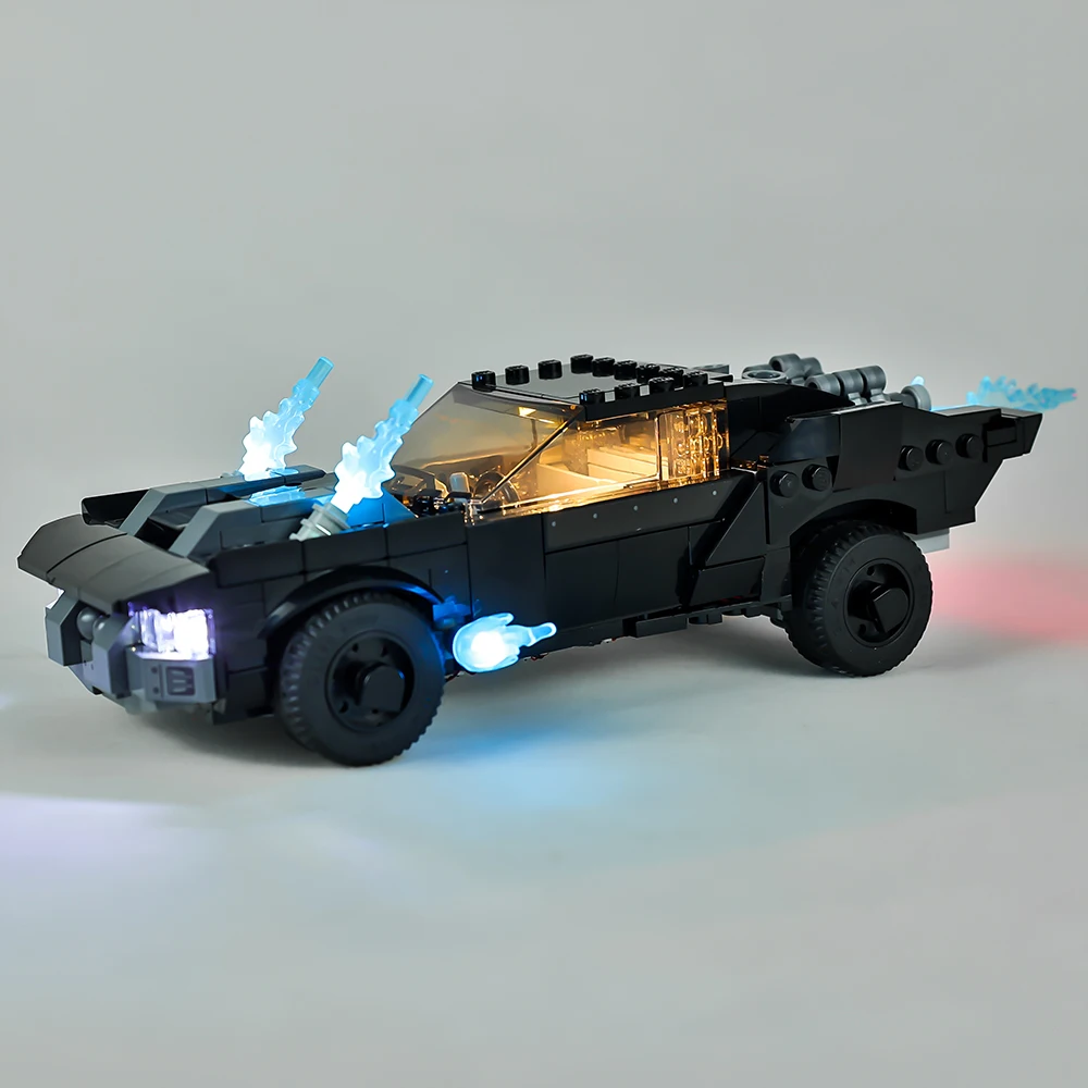 Дешево Набор со светодиодный Ной подсветкой для DC Super Hero 76181 Batmobile Пингвин Чейз строительные блоки автомобиль «сделай сам» игрушки набор ламп без мо...