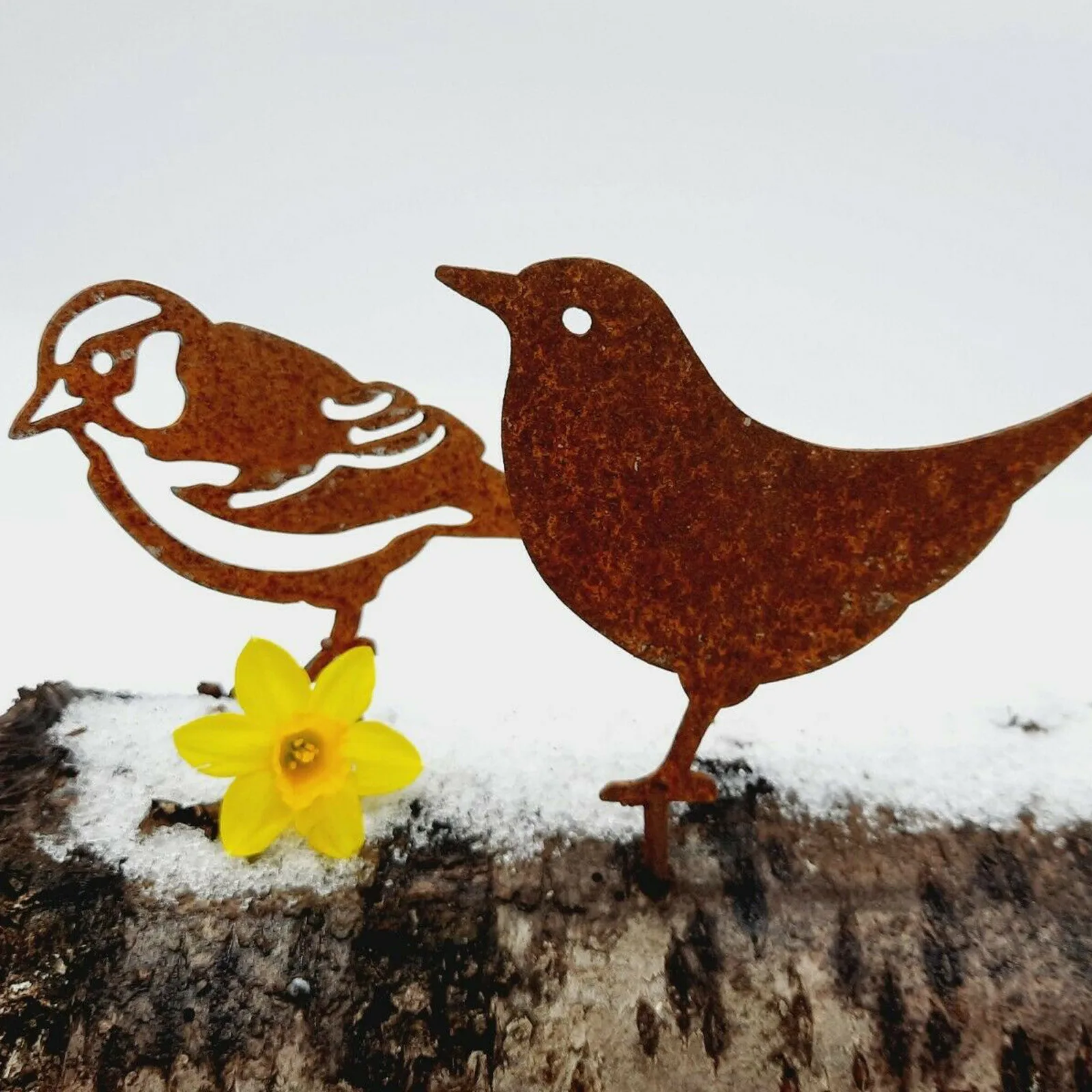 Украшение для сада уличный металлический садовый светильник в виде птиц Робин