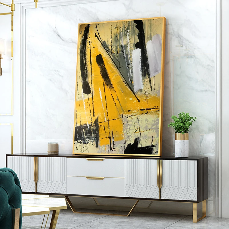 Черно-белая ручная роспись масляная живопись декоративная коридор крыльцо свет