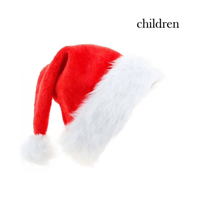 

New Year Thick Christmas Hat Adults Kids Christmas Decorations for Home Xmas Santa Claus Gifts Decor Winter Caps