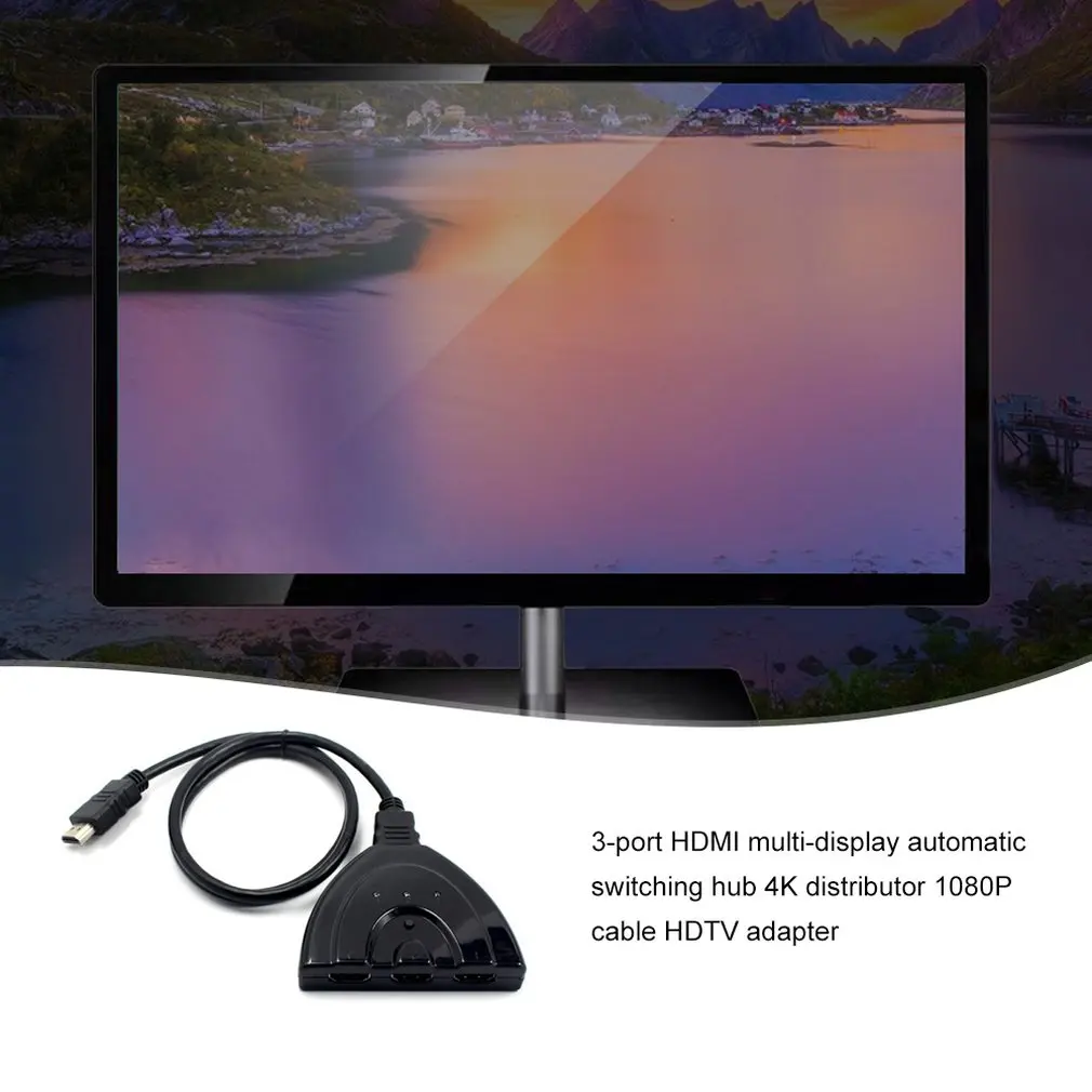 Hd ТВ адаптер 3 порта Hdmi мульти дисплей Авто Переключатель концентратор 4K сплиттер