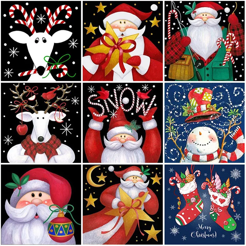 

DIY 5D Diamond Painting Christmas Diamond Embroidery Mosaic Dog Cross Stitch Full Round Drill Home Decor Manual Christmas Gift