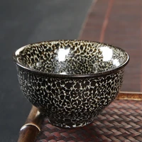 2 handmade tea sets tea cup with black sky yao pattern master cup ceramic tea tasting single cup kiln glazed tea bowl