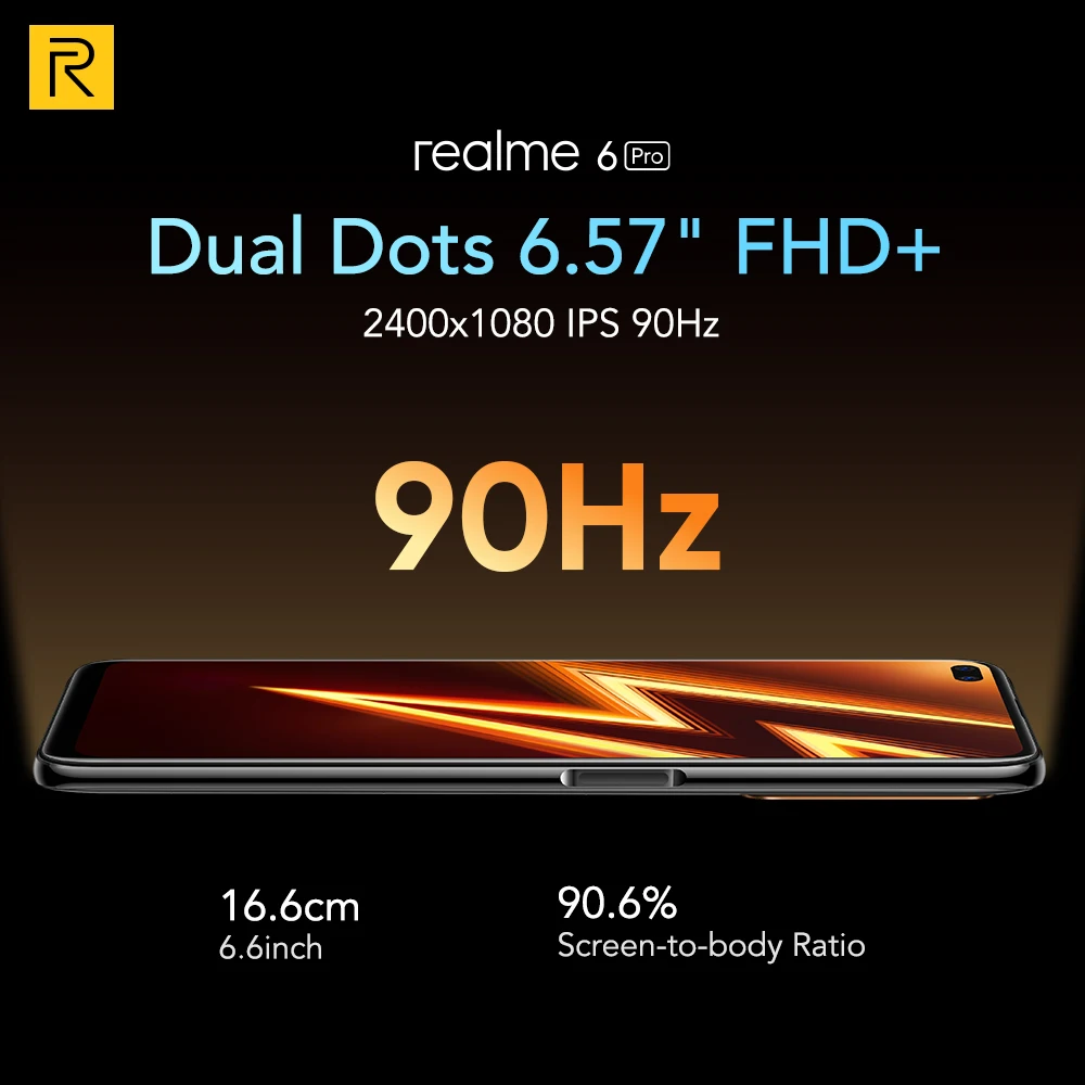 Смартфон realme 6 Pro 8 ГБ ОЗУ 128 Гб ПЗУ 90 Гц глобальная версия Snapdragon 720G 30 Вт Flash Charge