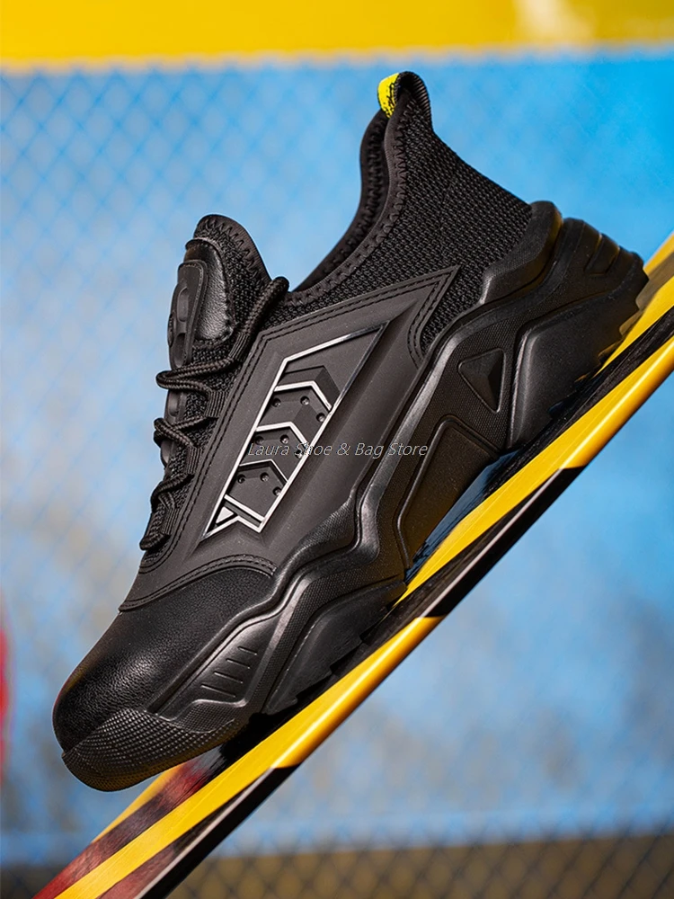 

Security Shoes Safety Boots Men's Working Shoes Male Anti-Stabbing Boots Steel Toe Cap Shoes Lightweight Boots For Men Sneakers