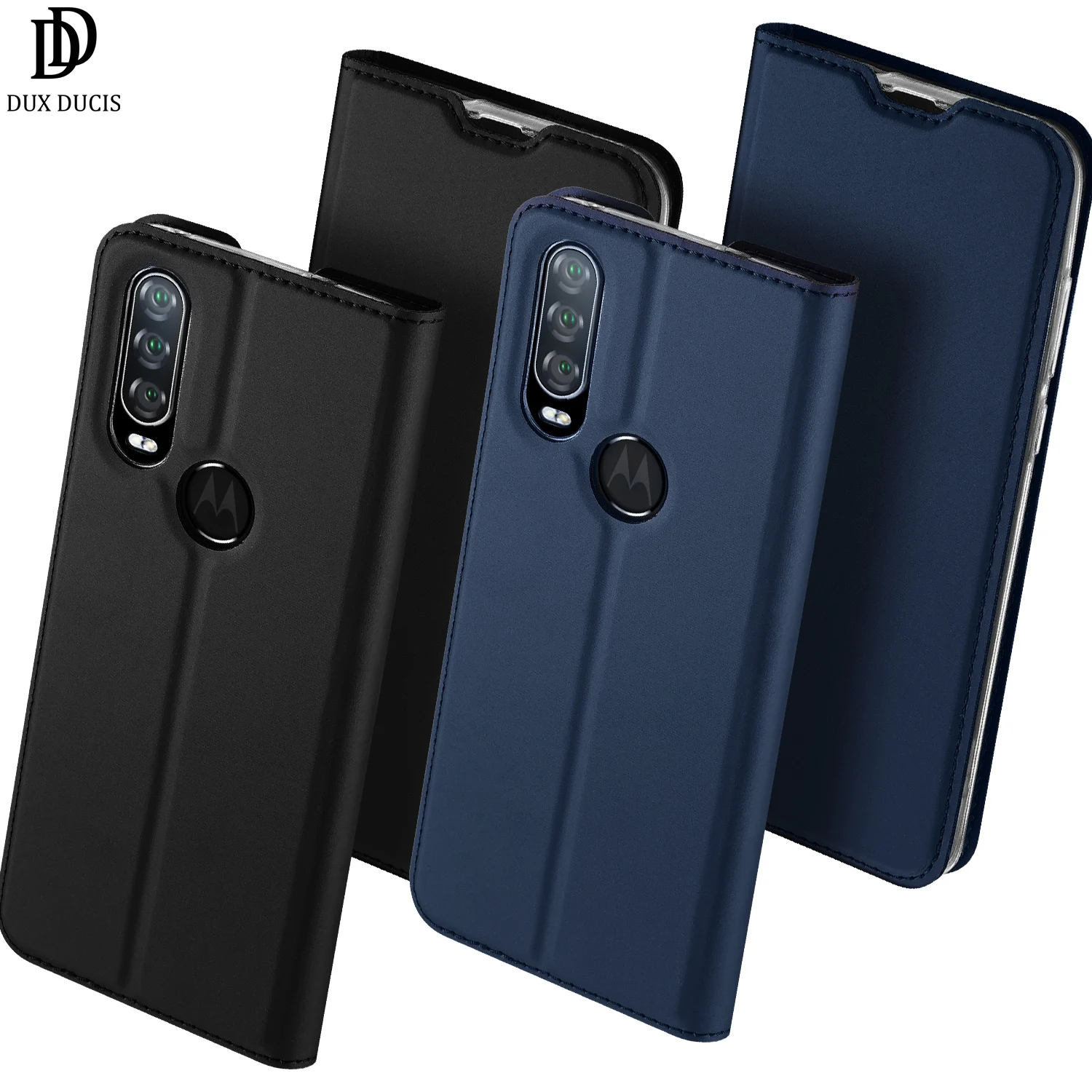 Чехол книжка для Moto One Action из искусственной кожи ТПУ Мягкий защитный чехол бампер