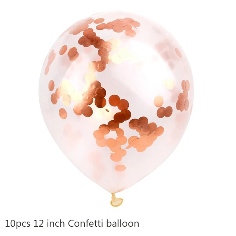 10 шт. 18 дюймов звезда розового золота сердце Globos металлик Цвет Infatable фольги воздушный шар для вечеринки День рождения Свадебные украшения вечерние - Цвет: Confetti balloons
