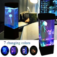 led jellyfish night light color changing aquarium imitation fish tank breathing light for kids adults creative gifts home decor