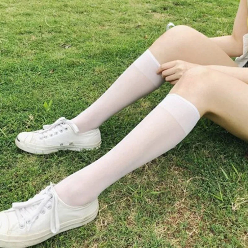 

1pair Women Lower Knee Ultra Thin Invisible Socks Sexy High Stockings Thigh Opaque Warm Student Uniforms Long Sock