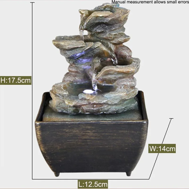 110 В/220 креативный фонтан для воды Фэн-шуй украшение из смолы искусственный