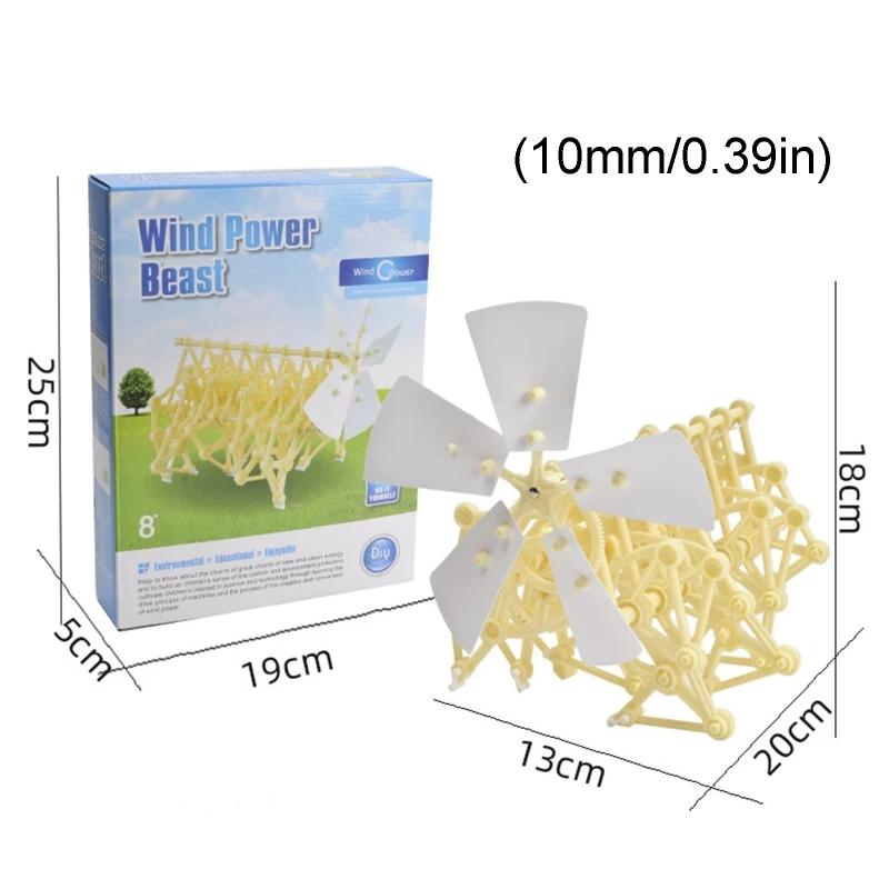 

Wind Power Beast Bionic Invention Toys Manual Robot Puzzle Science Experiment