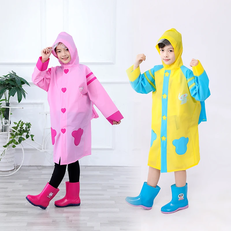 Детский плащ пончо для детского сада водонепроницаемый с большими полями и
