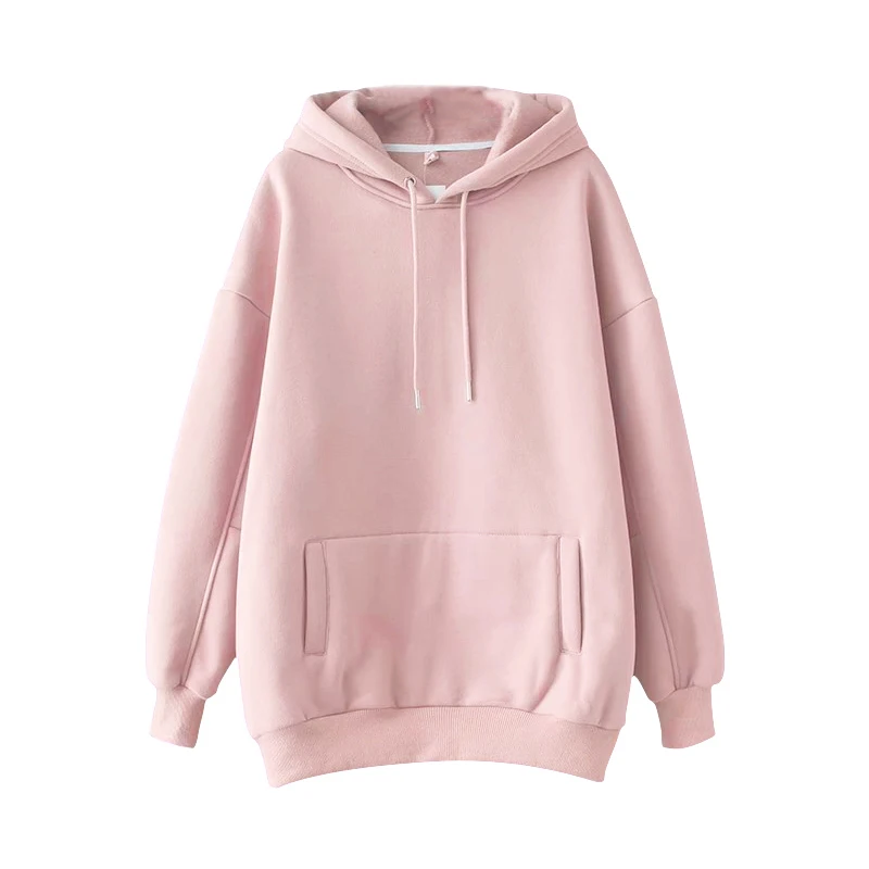 

Casual Solid Hooded Hoodies Women Batwing Long Sleeve Plus Size Sweatshirts Autumn Pullover Pure Fashion Tops Sudaderas