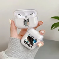 japan anime attacking giant transparent tpu bluetooth earphone airpods cover for airpods 2 airpods1 airpods pro airpod 3
