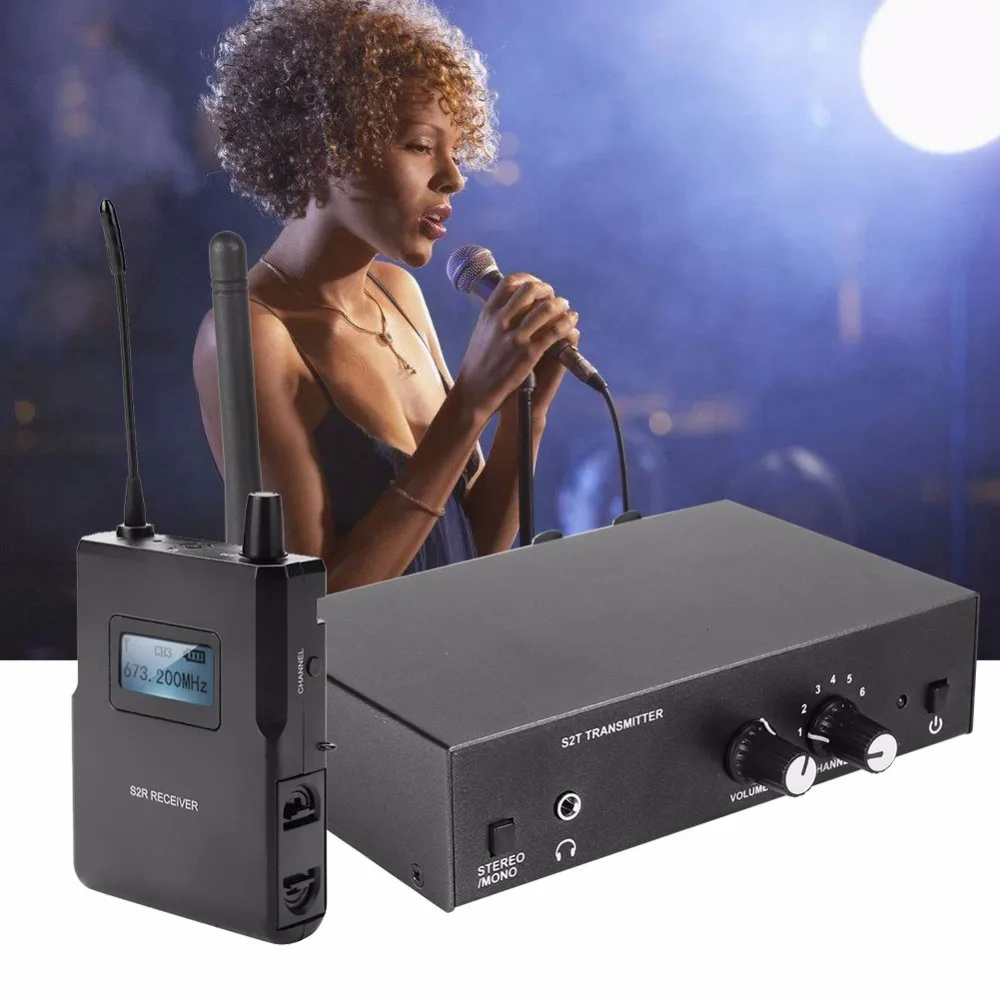 Для ANLEON S2 UHF стерео беспроводной монитор системы 670-680 МГц 100-240 В Профессиональный цифровой сценический монитор в уши