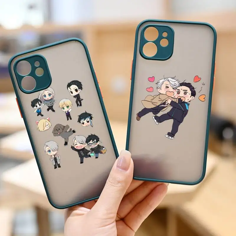 

Yuri on Ice Japan anime Phone Case matte transparent For iphone 7 8 11 12 plus mini x xs xr pro max cover