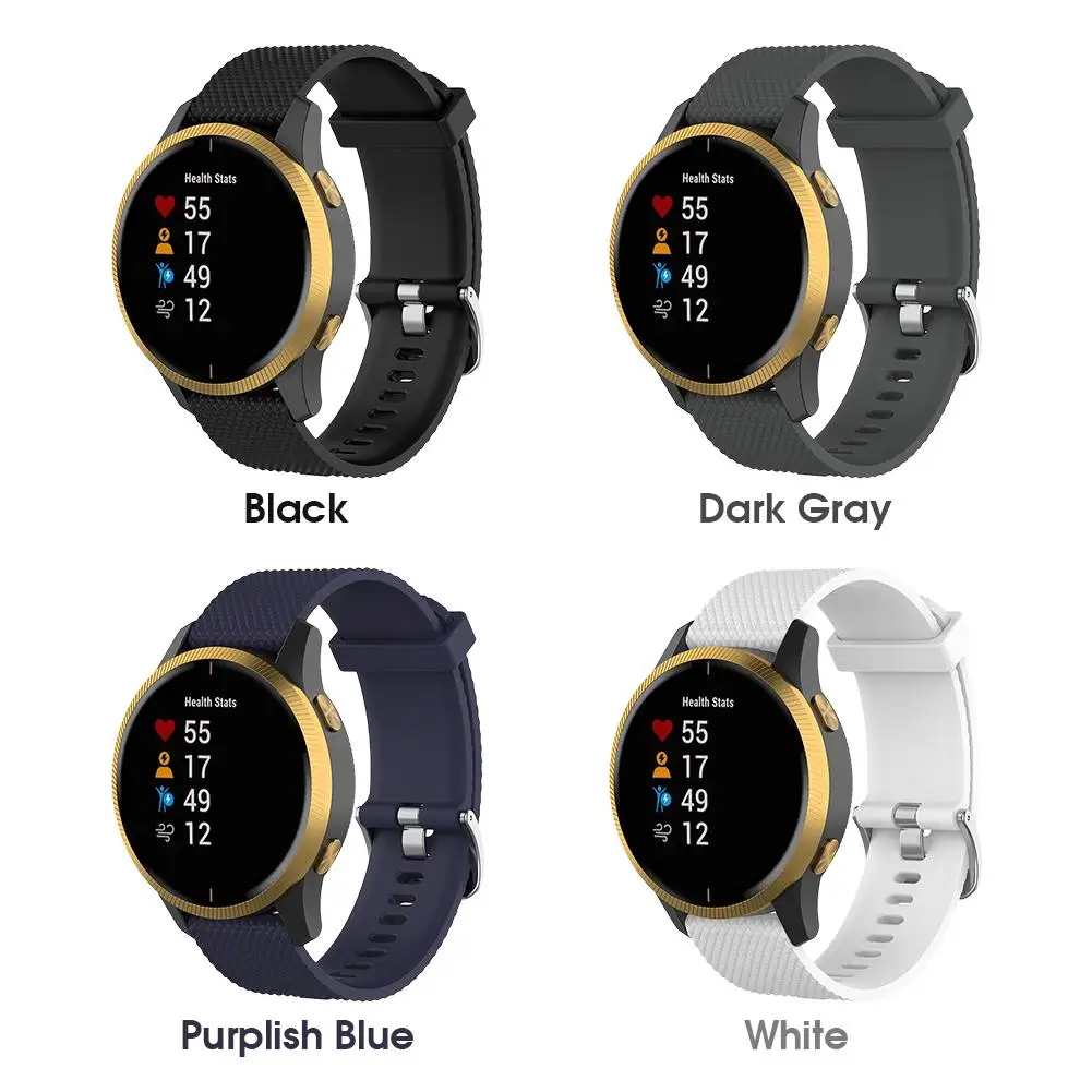 Силиконовые спортивные часы ремешок браслет для Garmin Venu Vivoactive 3 vivomove HR Amazfit GTS Samsung