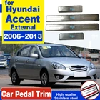 Накладка на порог из нержавеющей стали для Hyundai Accent 2006 2007 2008 2009 2010 2011 2012 2013