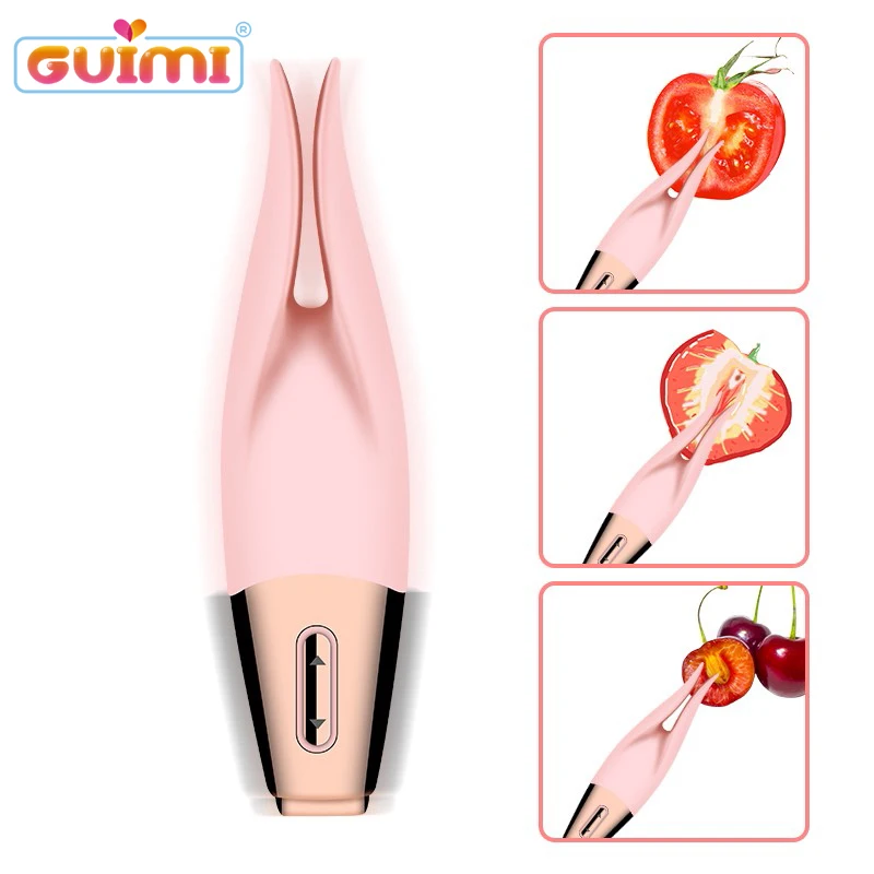 10 режимов вибратор силиконовый прыжки яиц язык Вибратор с зажимом соска клип AV