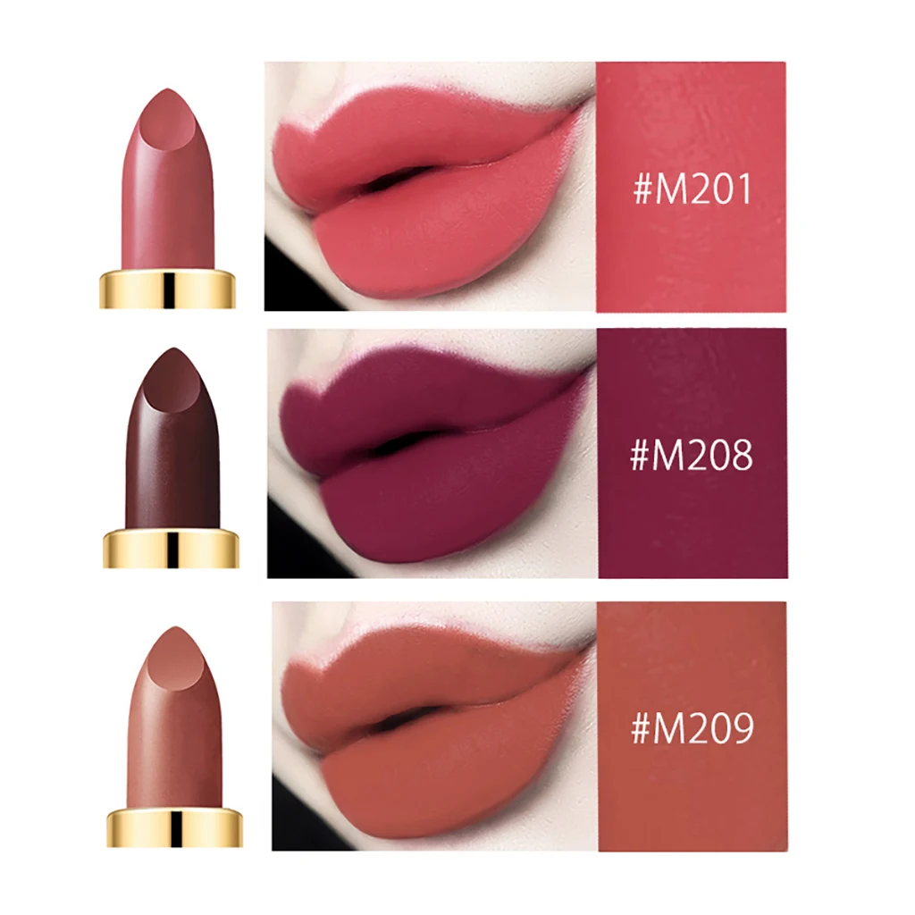 12Pcs/Set Nude Color Matte Lip Moisturizer Makeup Korean Maquiagem Batom Rouge Levre Mat Maquillajes Para TSLM2 |