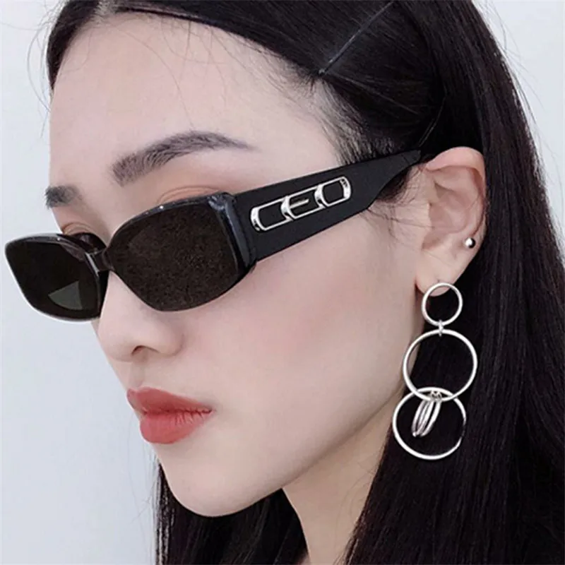 

2021 Popular Small Frame Rectangle Sunglasses Women Brand Designer Fashion Candy Colors Clear Square Sun Glasses AS015