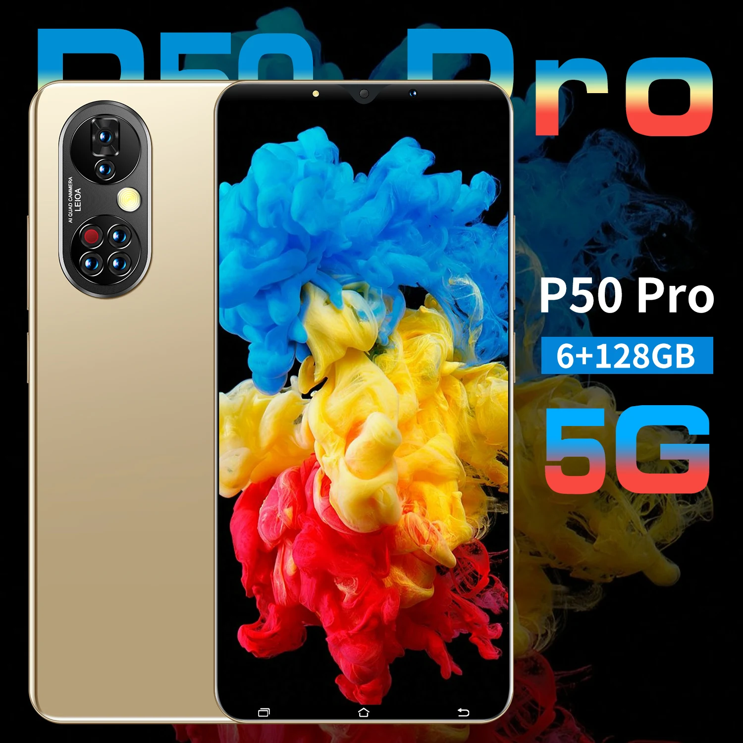 

Global Version P50 Pro 5.3 Inch Mini Smartphone 6+128GB 10 Core Fingerprint ID 13+21MP 4950mAh MTK6889 Andriod 11 Mobilephone