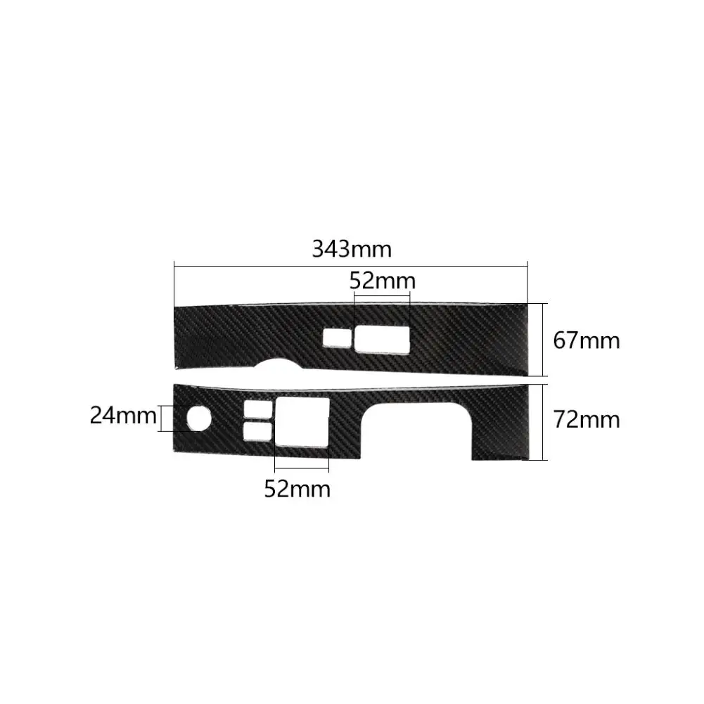 

80% HOT SALES2Pcs Carbon Fiber Car Window Lift Panel Stickers Fit for Nissan 350Z 2006-2009