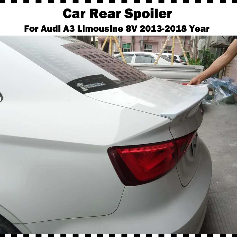 Стекловолокно Задний спойлер багажника для Audi A3 лимузин седан 2014 2015 2016 2017 2018 8V FRP