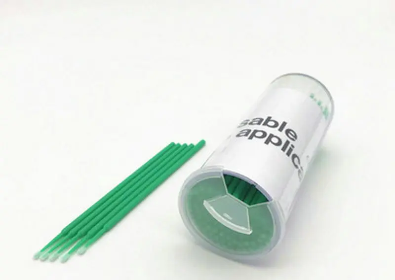100 шт./лот клей для наращивания ресниц чистящая палочка одноразовые кисти макияжа