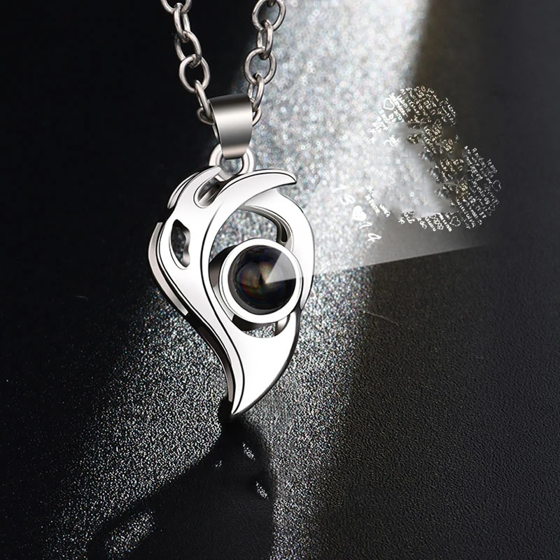 1 пара индивидуальных магнитных подвесок для пар в форме сердца на 100 языках я