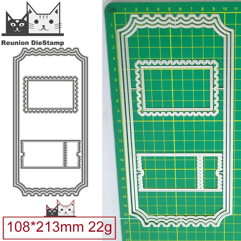 

Long Border Rectangular Metal Cutting Dies Scrapbooking Steel Craft Die Cut Embossing Paper Cards Stencils Christmas