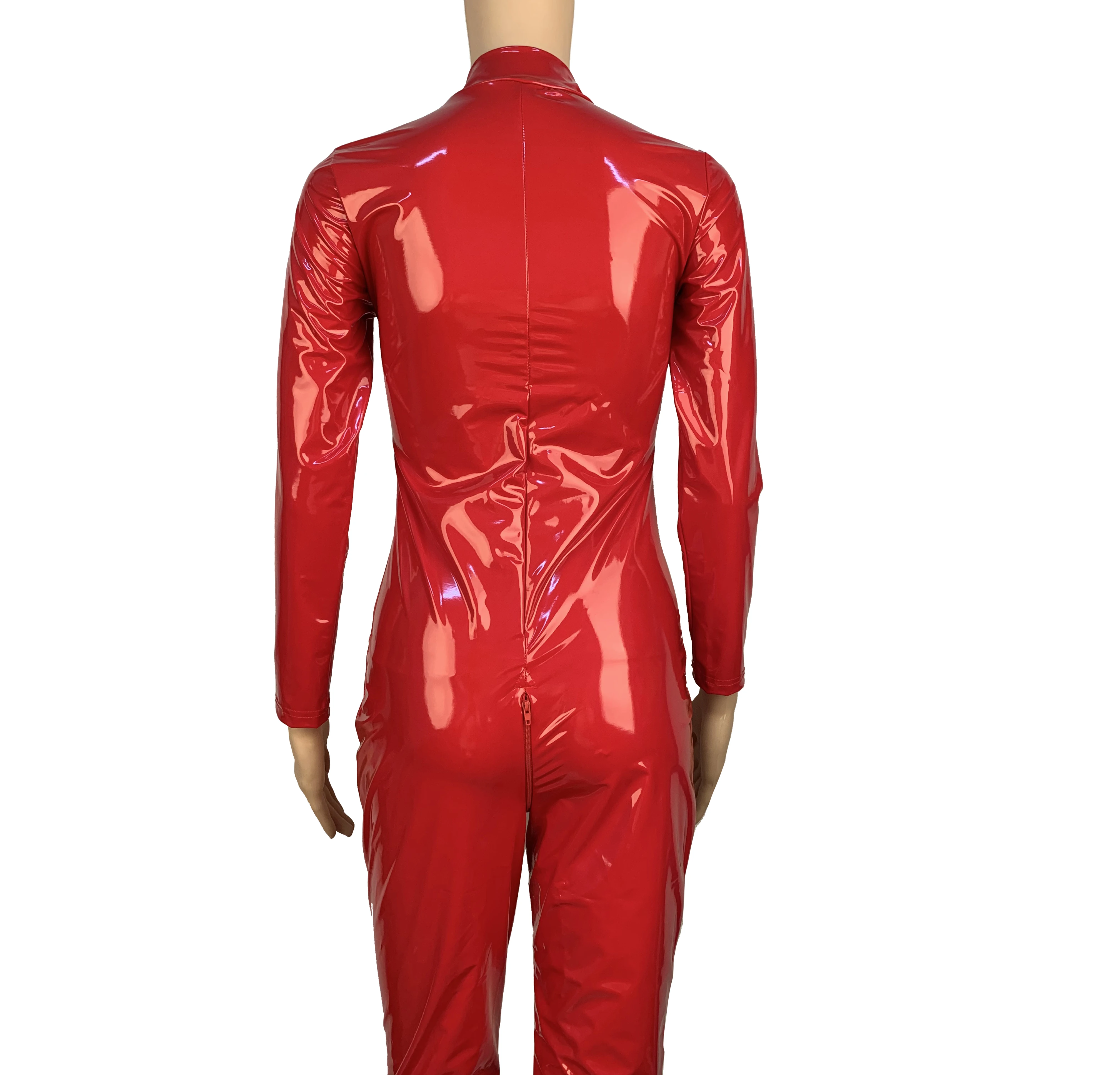 Латекс искусственная кожа женские Комбинезоны черные лосины ПВХ боди