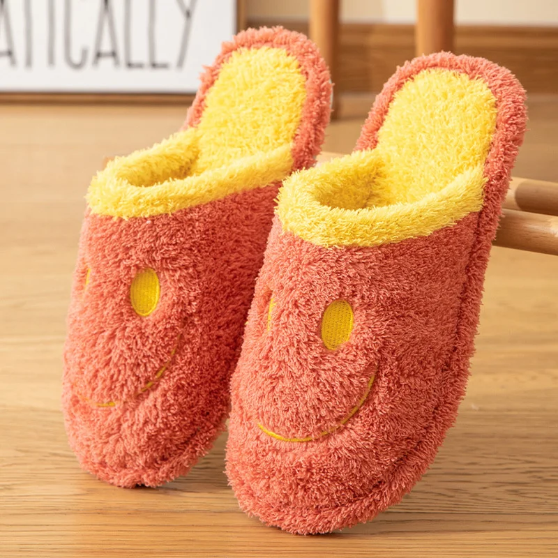 

Cotton Slippers Women's Winter Household Indoor Non-Slip Thick Bottom Couple Warm Skin-Friendly Woolen Slipper Men's Winter