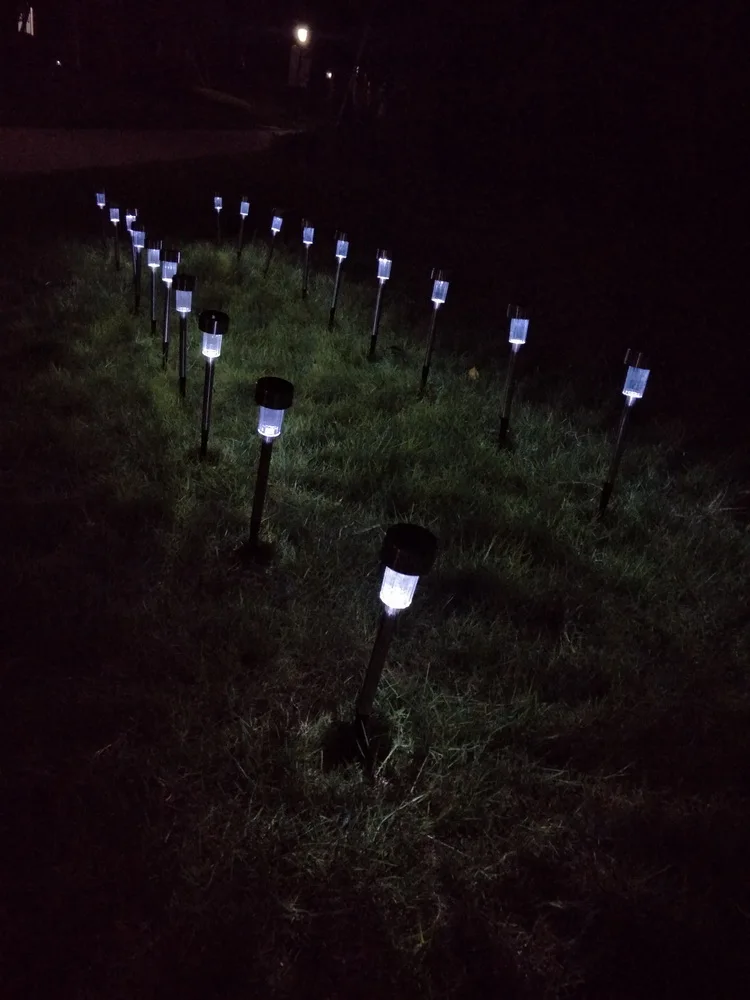 

10pcs 5W High Brightness Solar Power LED Lawn Lamps with Lampshades White & Silver PAK55