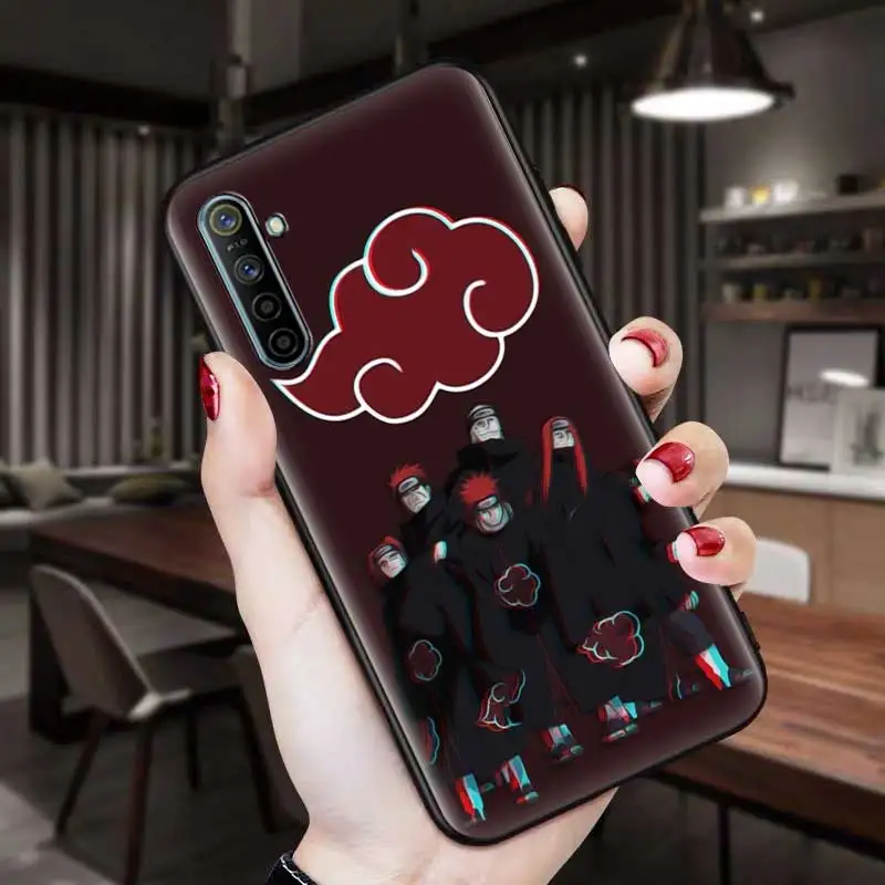 

Anime Akatsuki Phone Case for Realme Q2 Pro 5 6 7 X7 Pro V5 5G Fundas C3 C11 C15 XT Soft Silicone Black Cover Coque Shell Capa