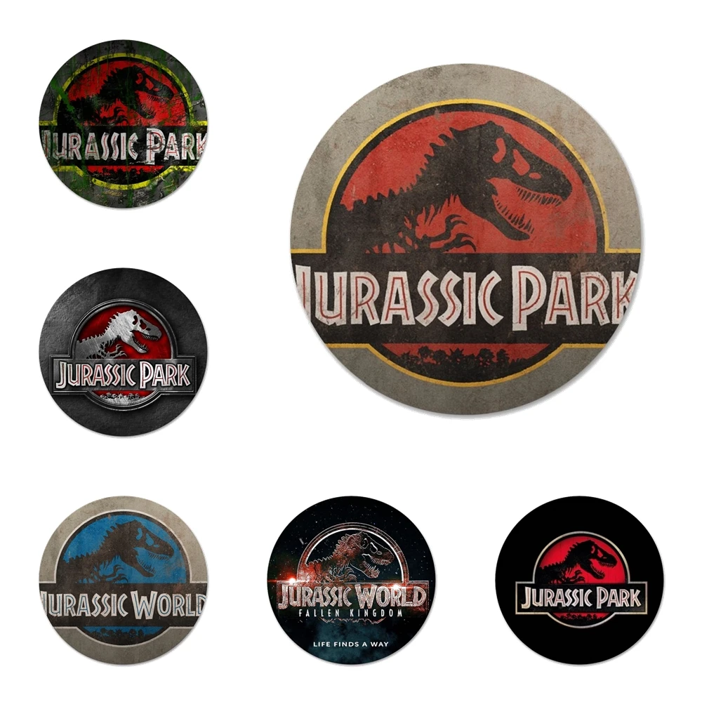 

Jurassic Park dinosaur Badge Brooch Pin Accessories For Clothes Backpack Decoration gift 58mm