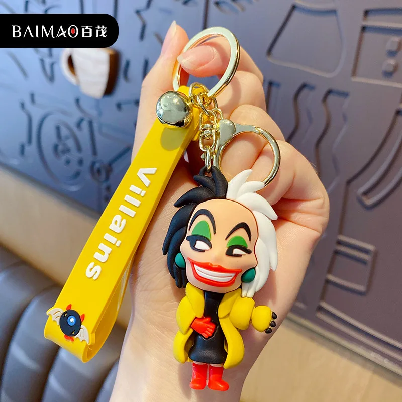 Cartoon Disney Funny Vicious Queen Keychain Trend Fashion Car Key Pendant The Mad Hatter Cute Bag Small Ornament Christmas Gifts | Игрушки и