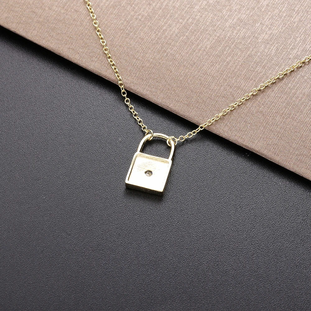 Moonmory Золотистое Ожерелье из стерлингового серебра 925 пробы с замком в звездочку