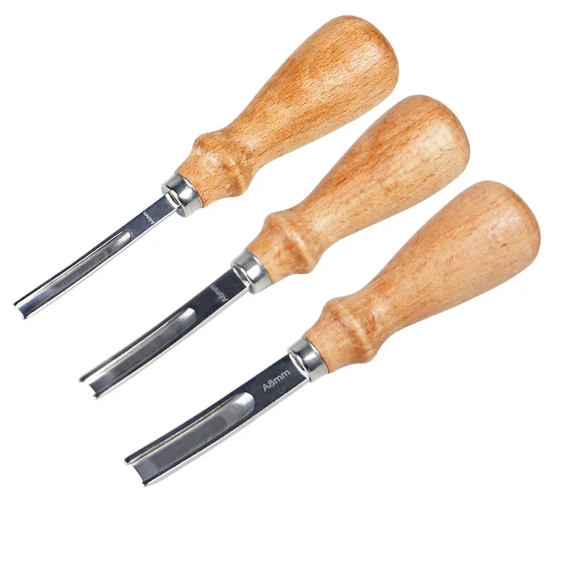 

KAOBUY 3 size A4mm A6mm A8mm Practical Leather Craft Edge Beveler Skiving Beveling Knife DIY Cutting Hand Craft Tool